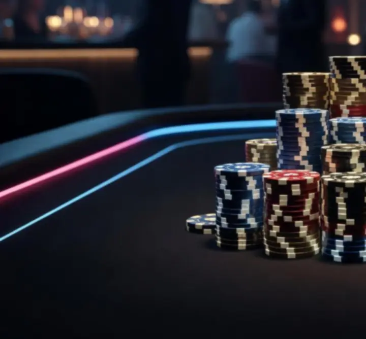 Neonfényben világító, prémium designú poker zsetonok